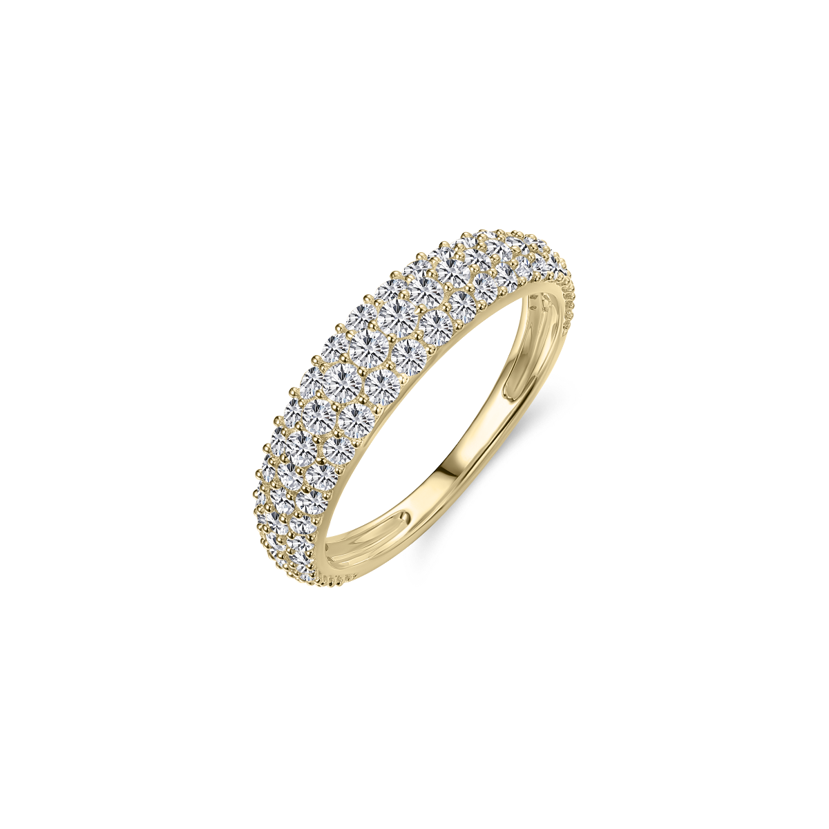 Gisser Jewels 14k Gold Plated Pave Dome Ring
