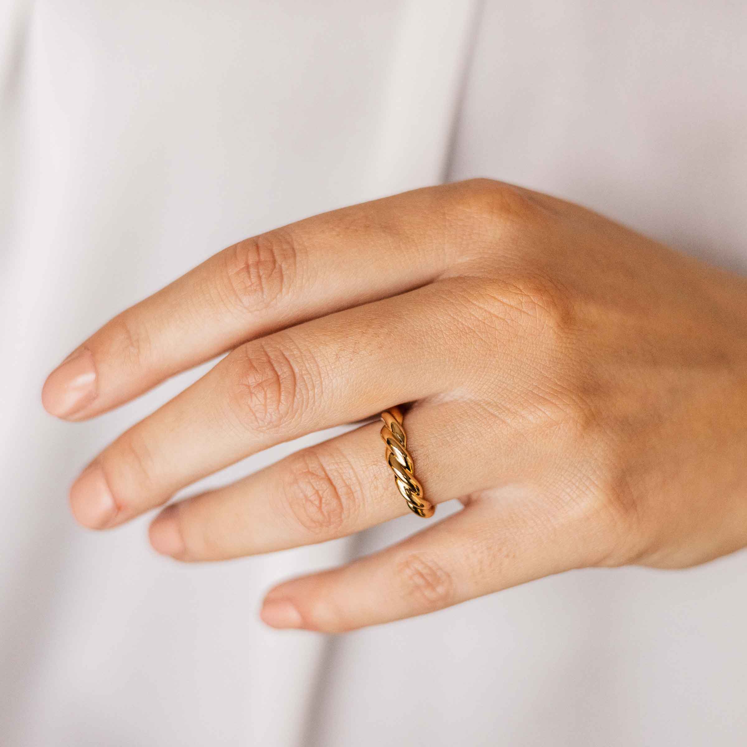 Rope Dome Ring | 14k Yellow Gold | Gisser Jewels