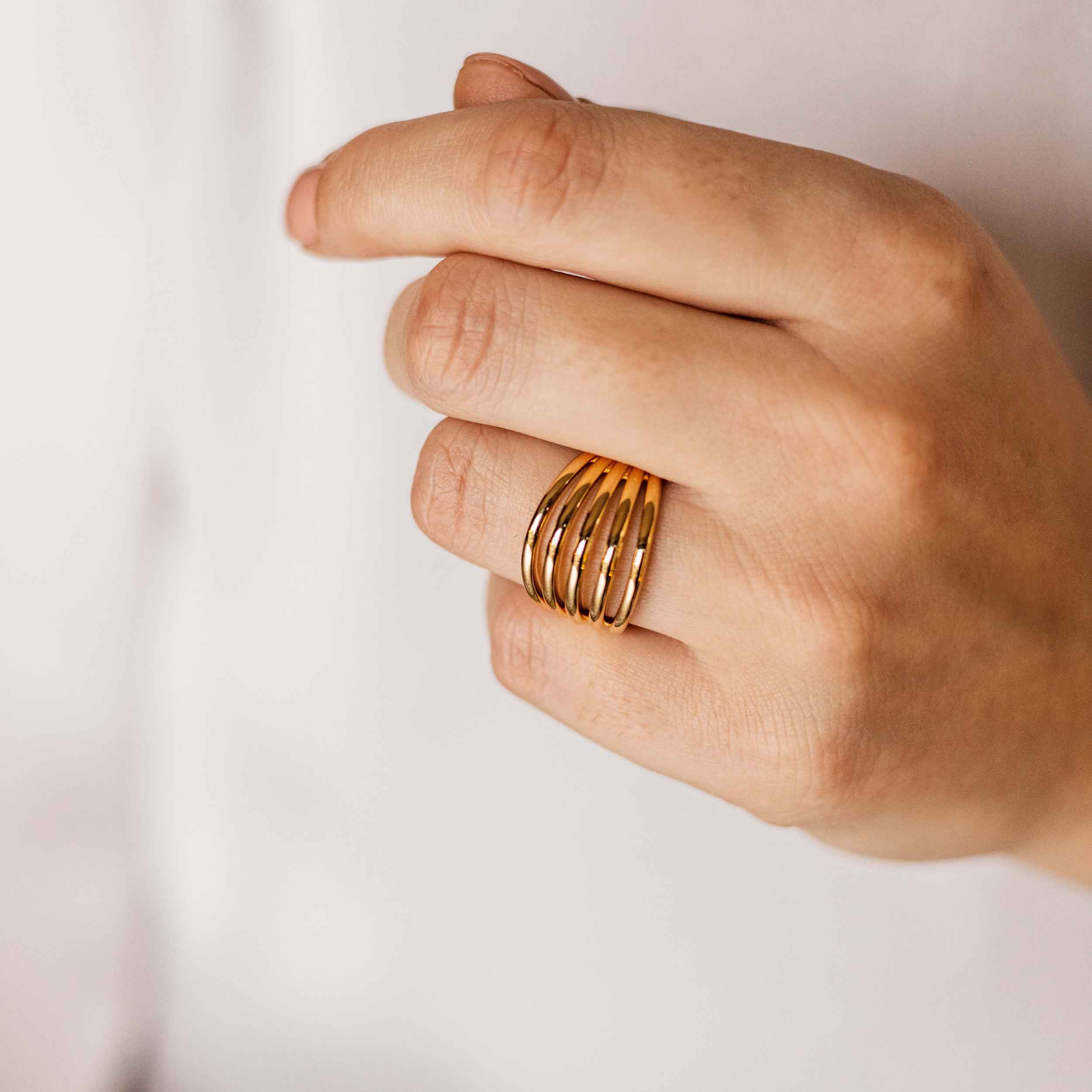 Maxi Polished Ring | 14k Yellow Gold | Gisser Jewels