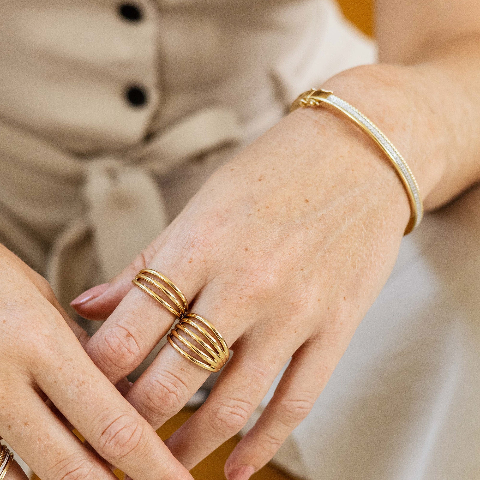 Maxi Polished Ring | 14k Yellow Gold | Gisser Jewels