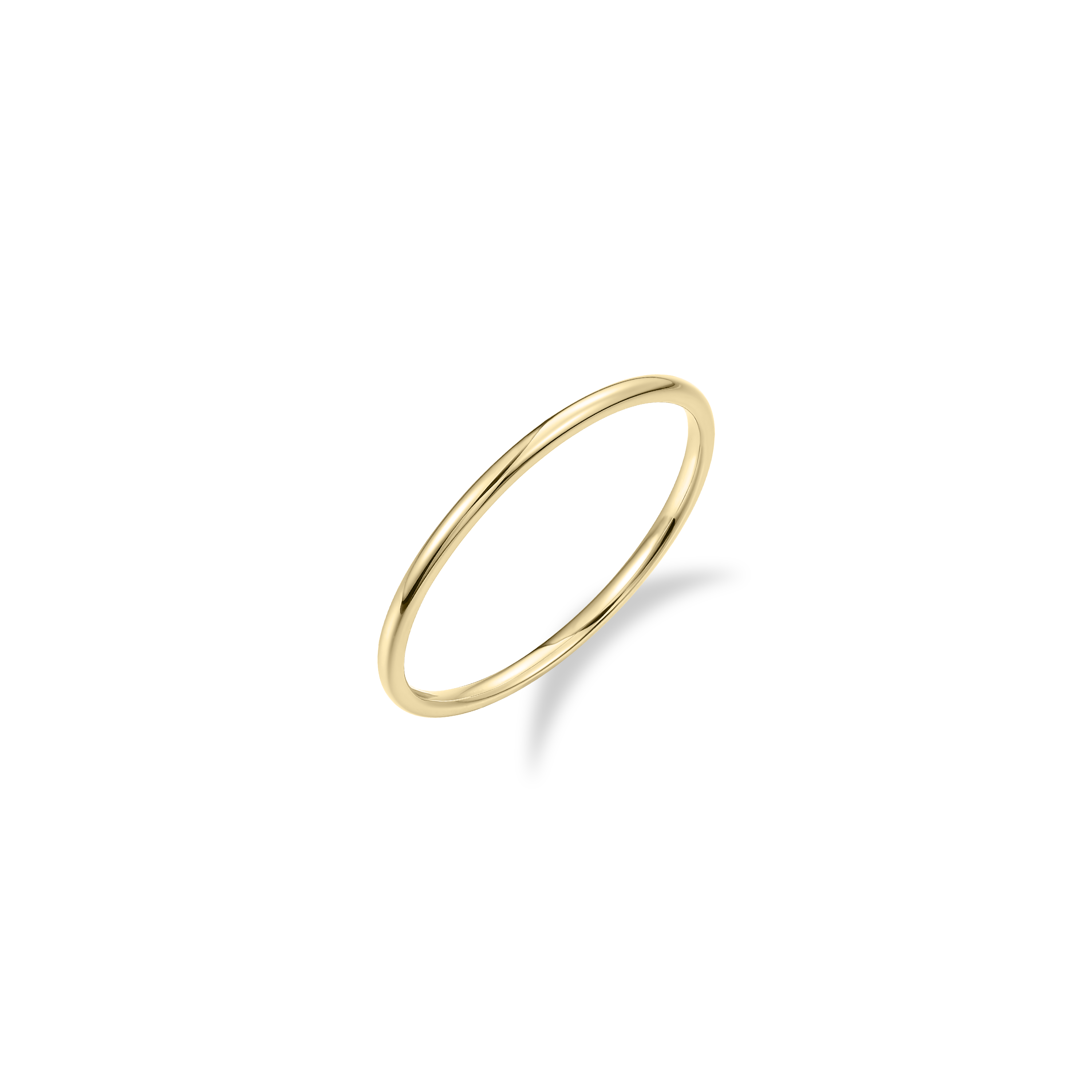 Tiny Polished Stacker Ring | 14k Yellow Gold | Gisser Jewels-1