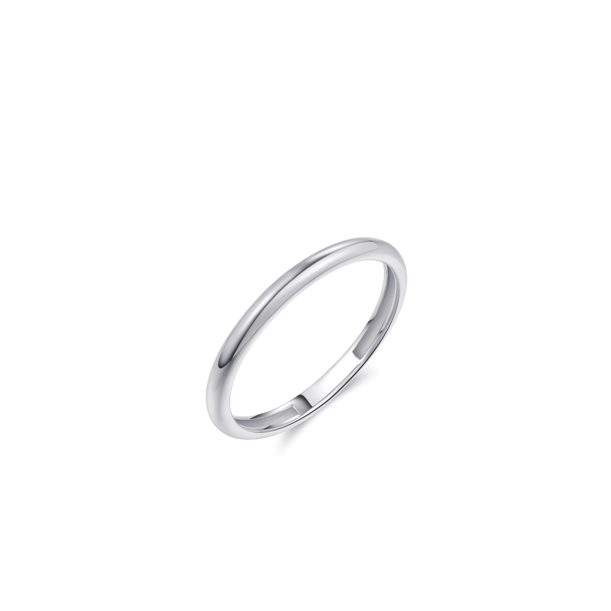 Polished Band Ring | 14k White Gold | Gisser Jewels