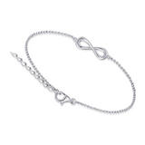 Infinity Bracelet Silver Rhodium Plated Gisser Jewels-2