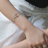 Infinity Bracelet Lovely Hearts Bracelet Minimal Heart Bracelet sterling silver-4