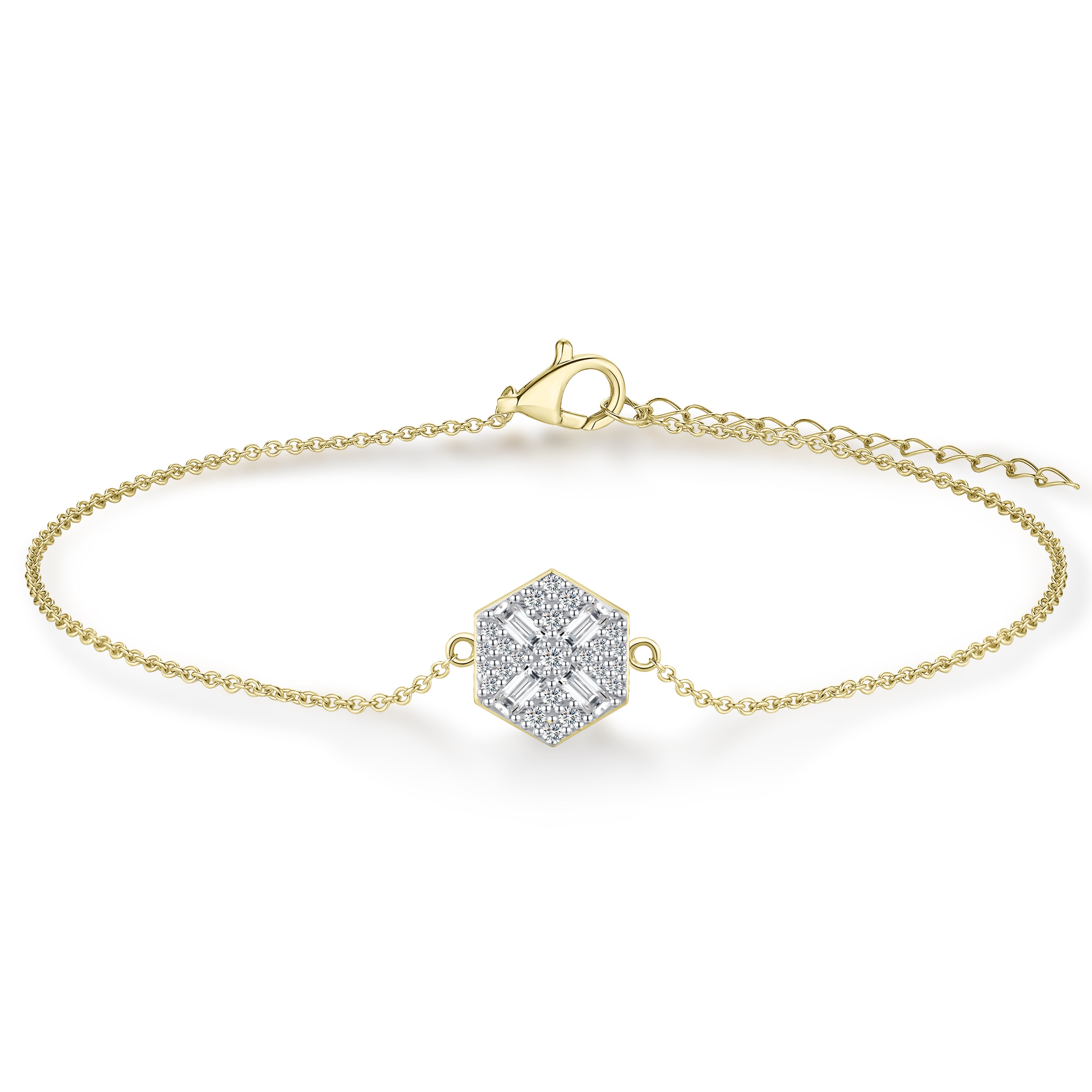 Hexagon Cross Bracelet