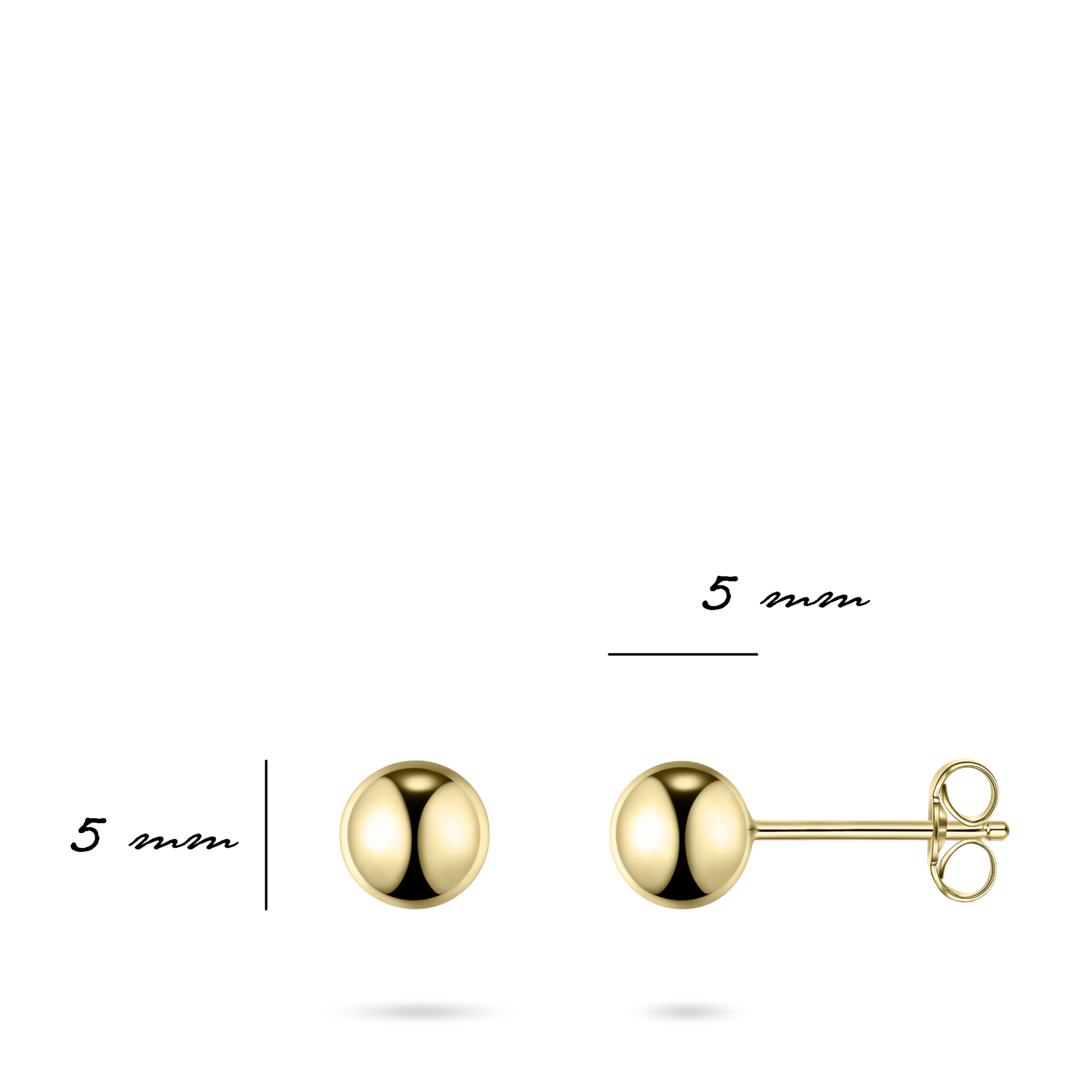 Gisser Jewels Beaded Ear Studs Gold Plated Silver-2