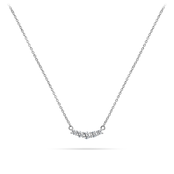 Curved Bar Silver Necklace Gisser Jewels
