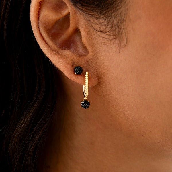 Dangling Dashing Details hoop earrings | Silver Gisser Jewels
