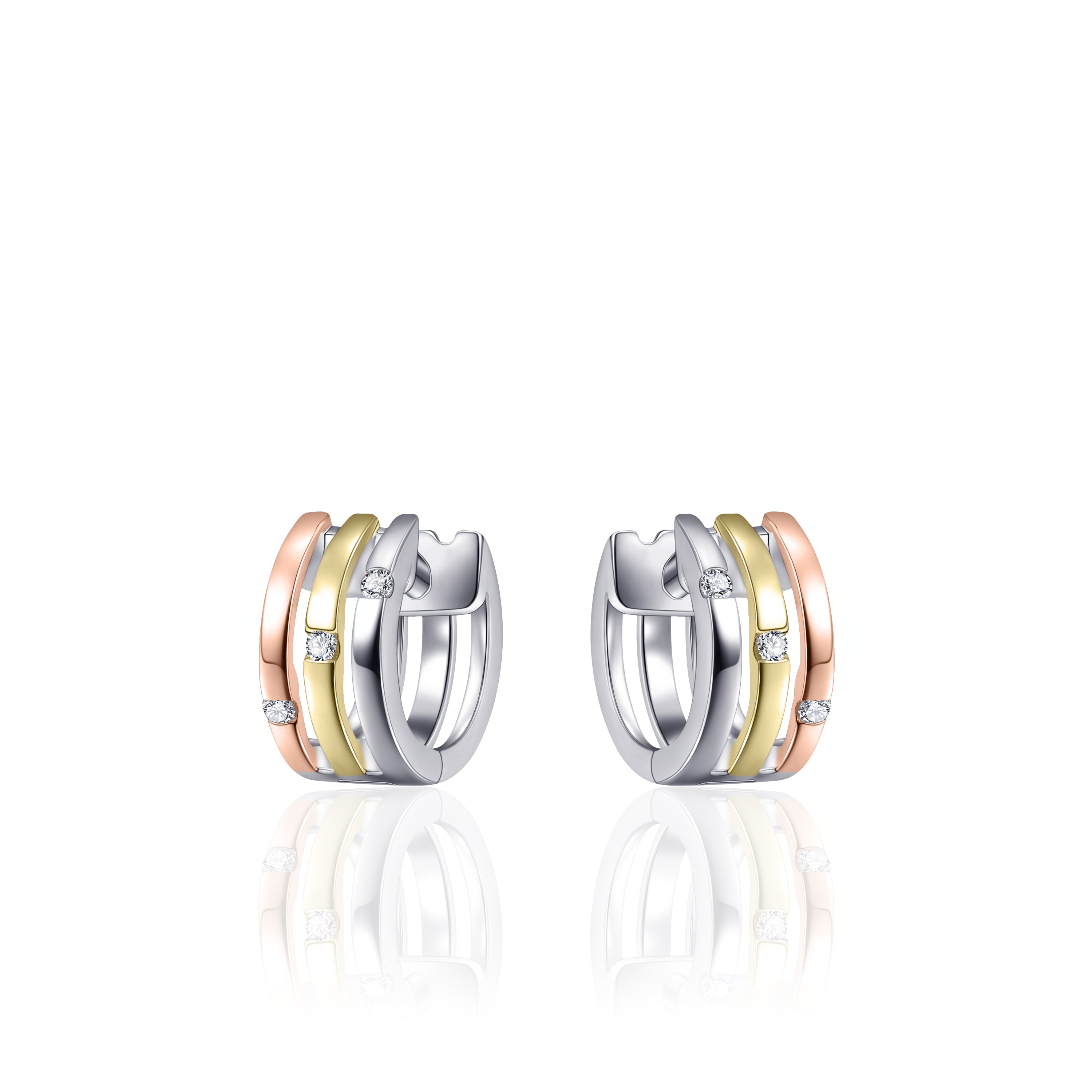 Tri-color Statement Hoops Gisser Jewels-1