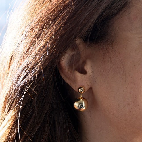Modern Icon Ear Studs 18k gold plated silver Gisser Jewels