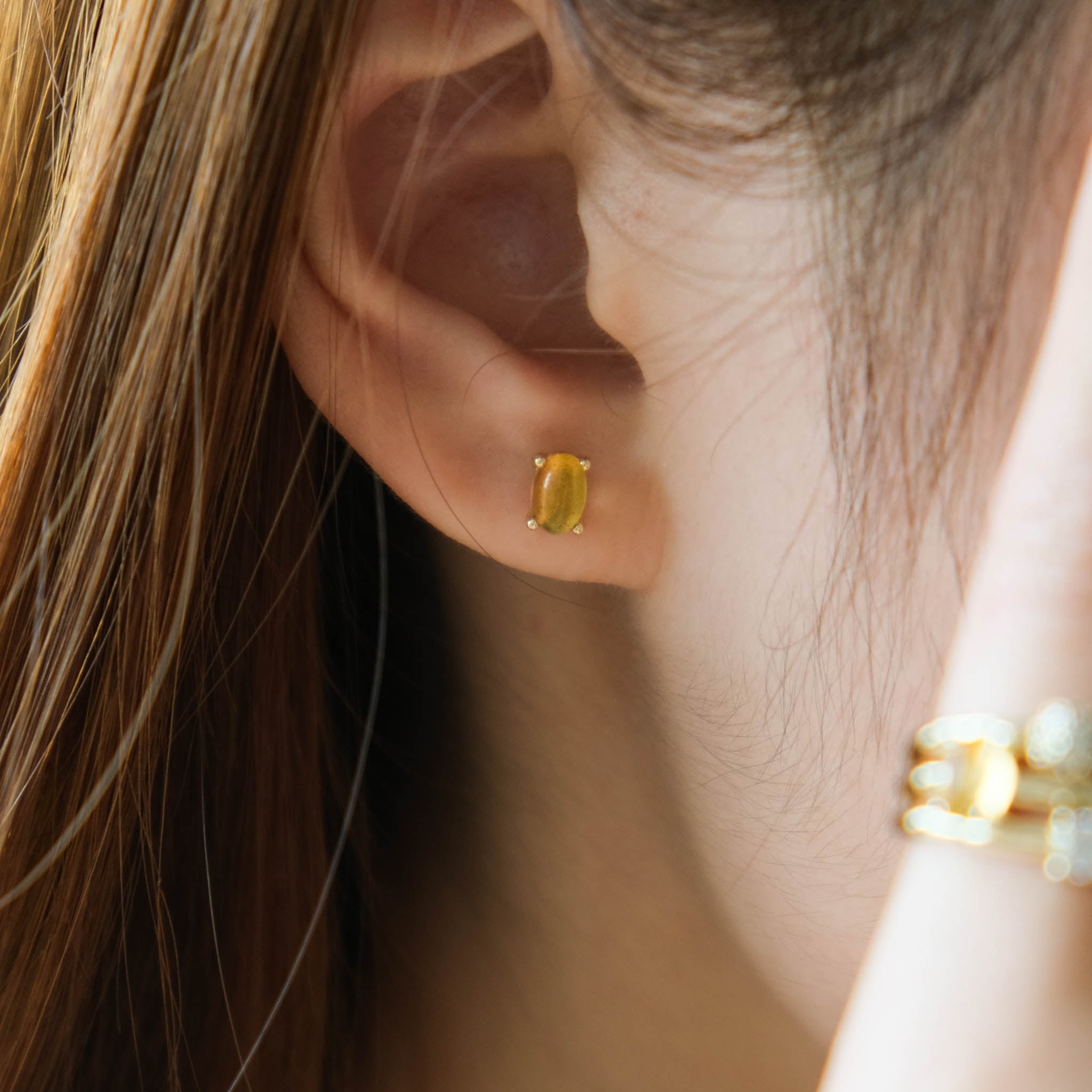 Mini Dashing Details Ear Studs 18k gold plated silver Gisser Jewels