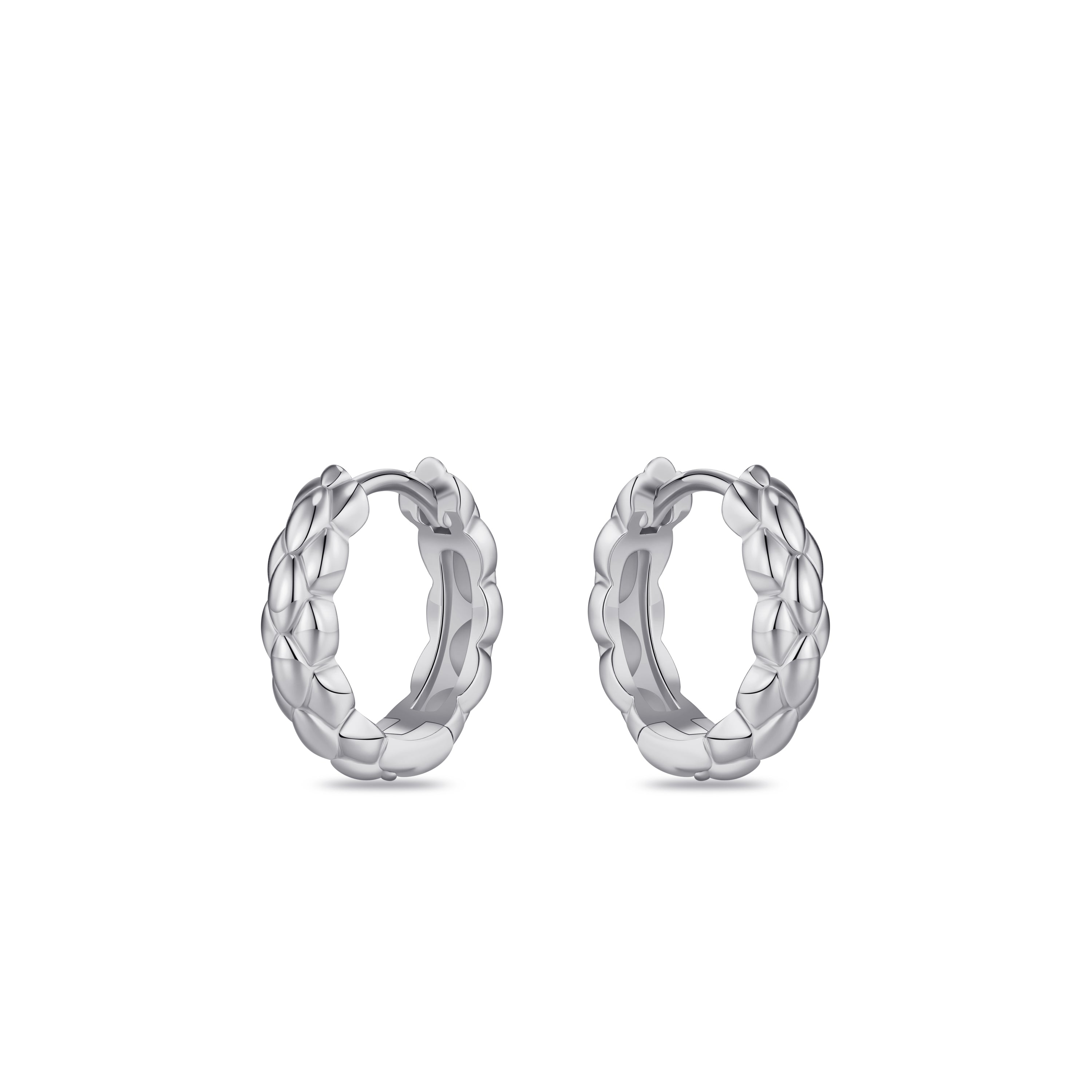 Quilted Hoop Earrings