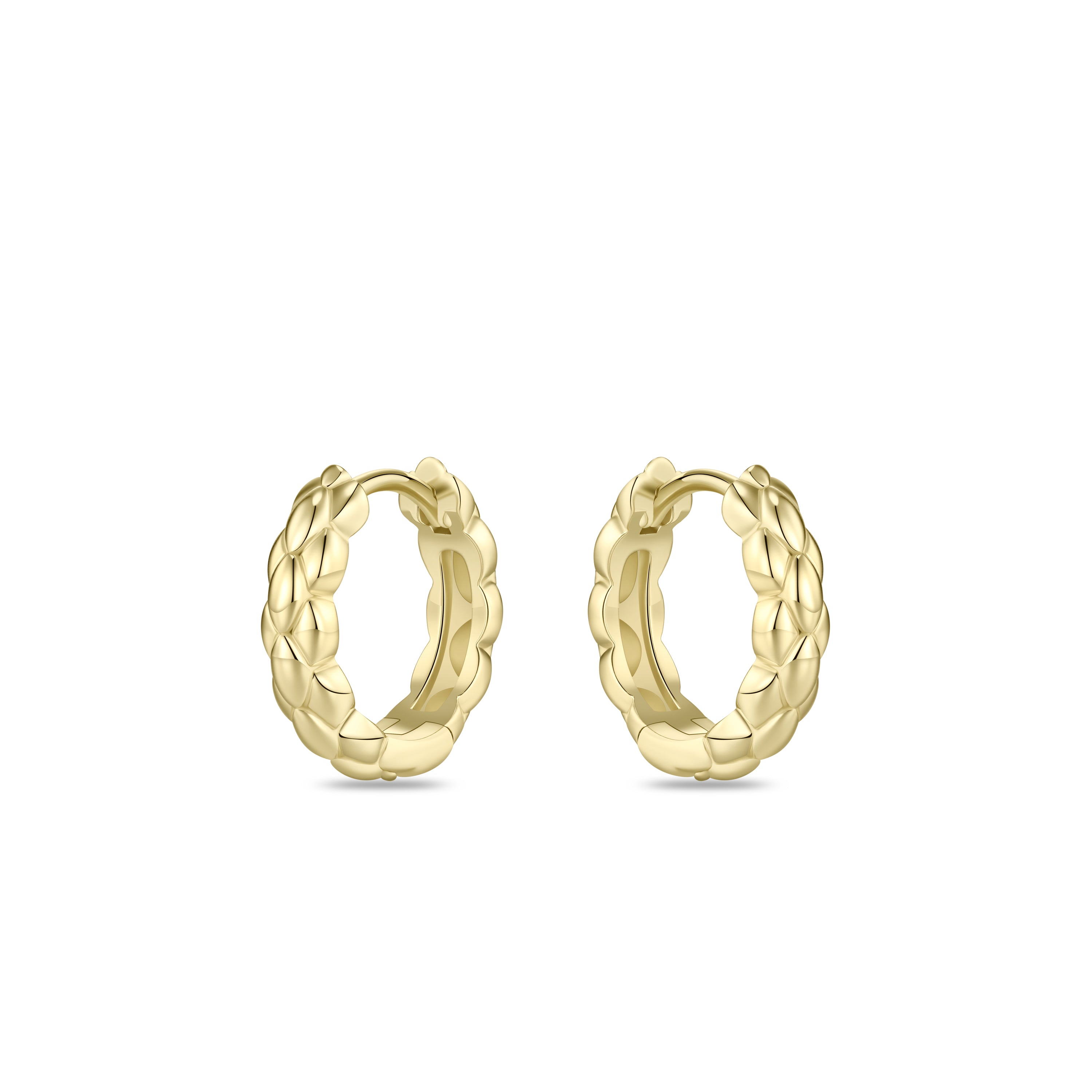 Quilted Hoop Earrings