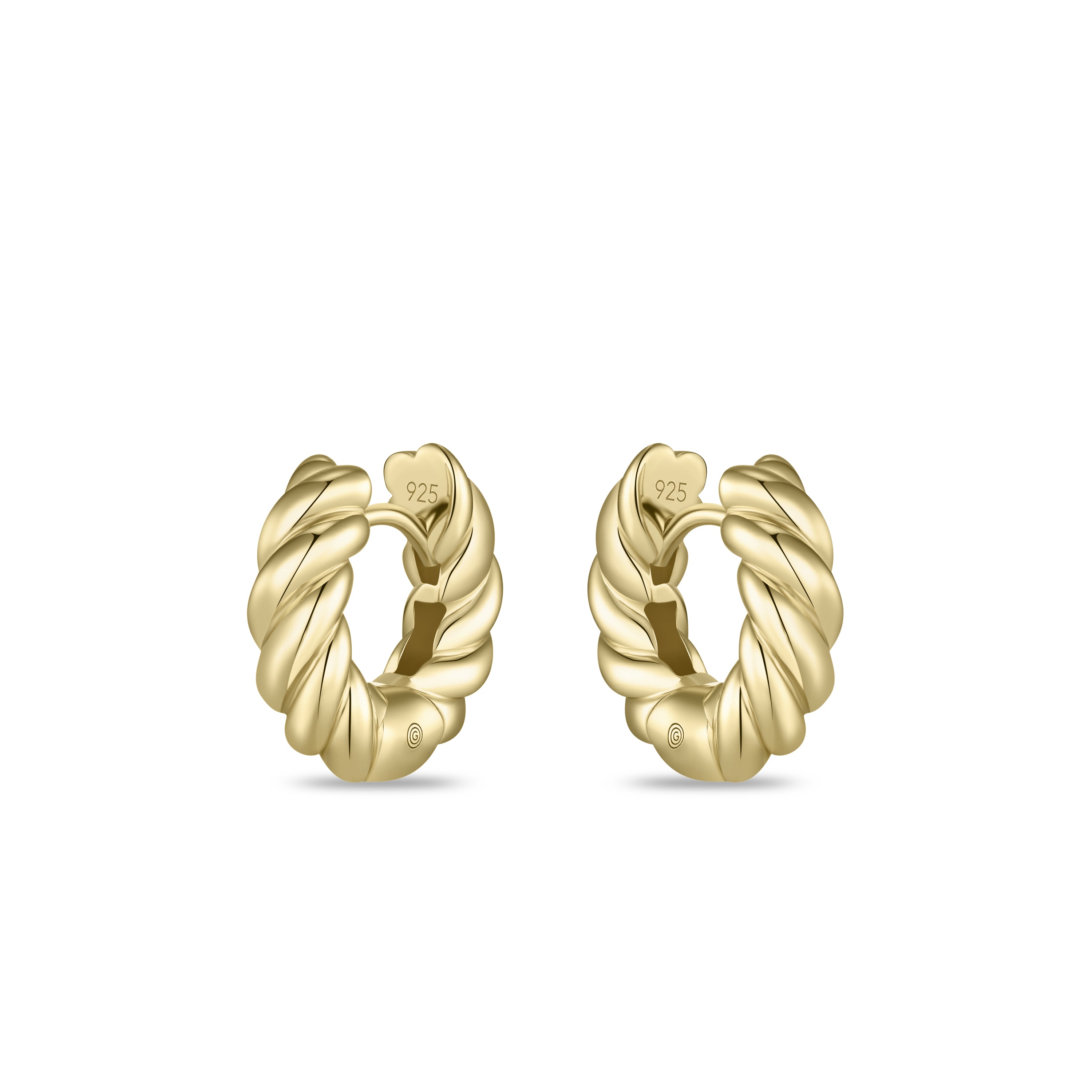 Gold Plated Mini Rope Hoops