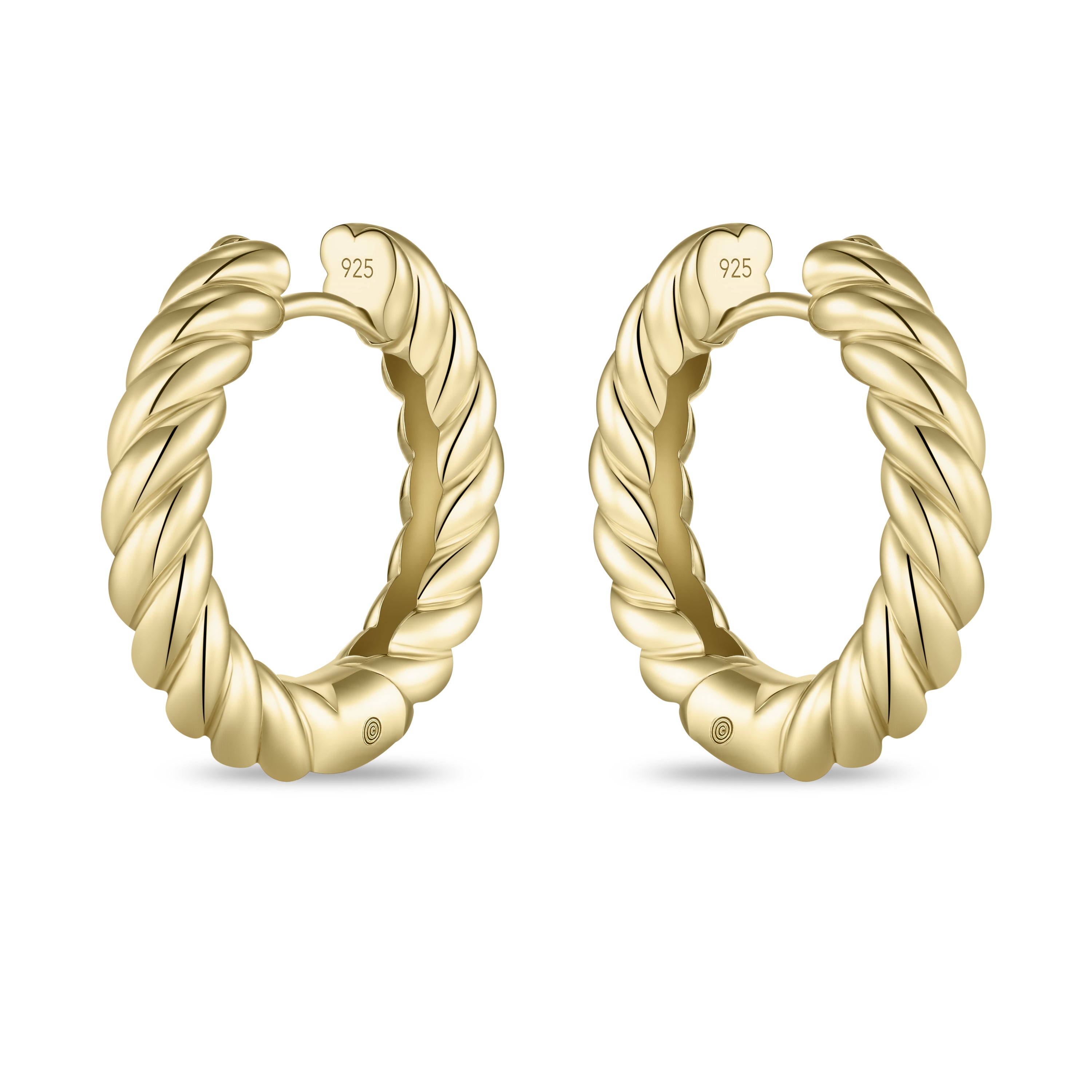Gold Plated Maxi Rope Hoops