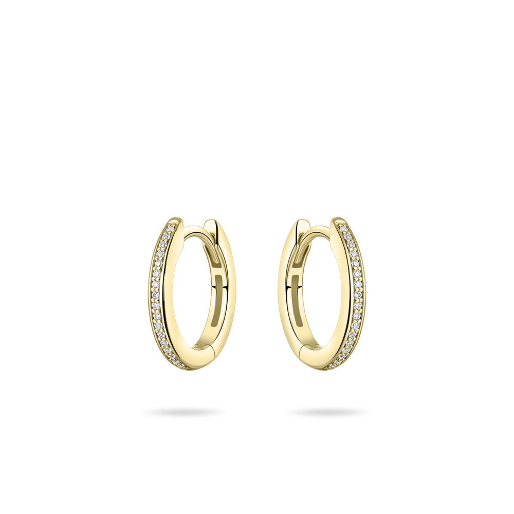 Classic Mini Hoop Earrings 15 mm Silver Gold Plated Gisser Jewels