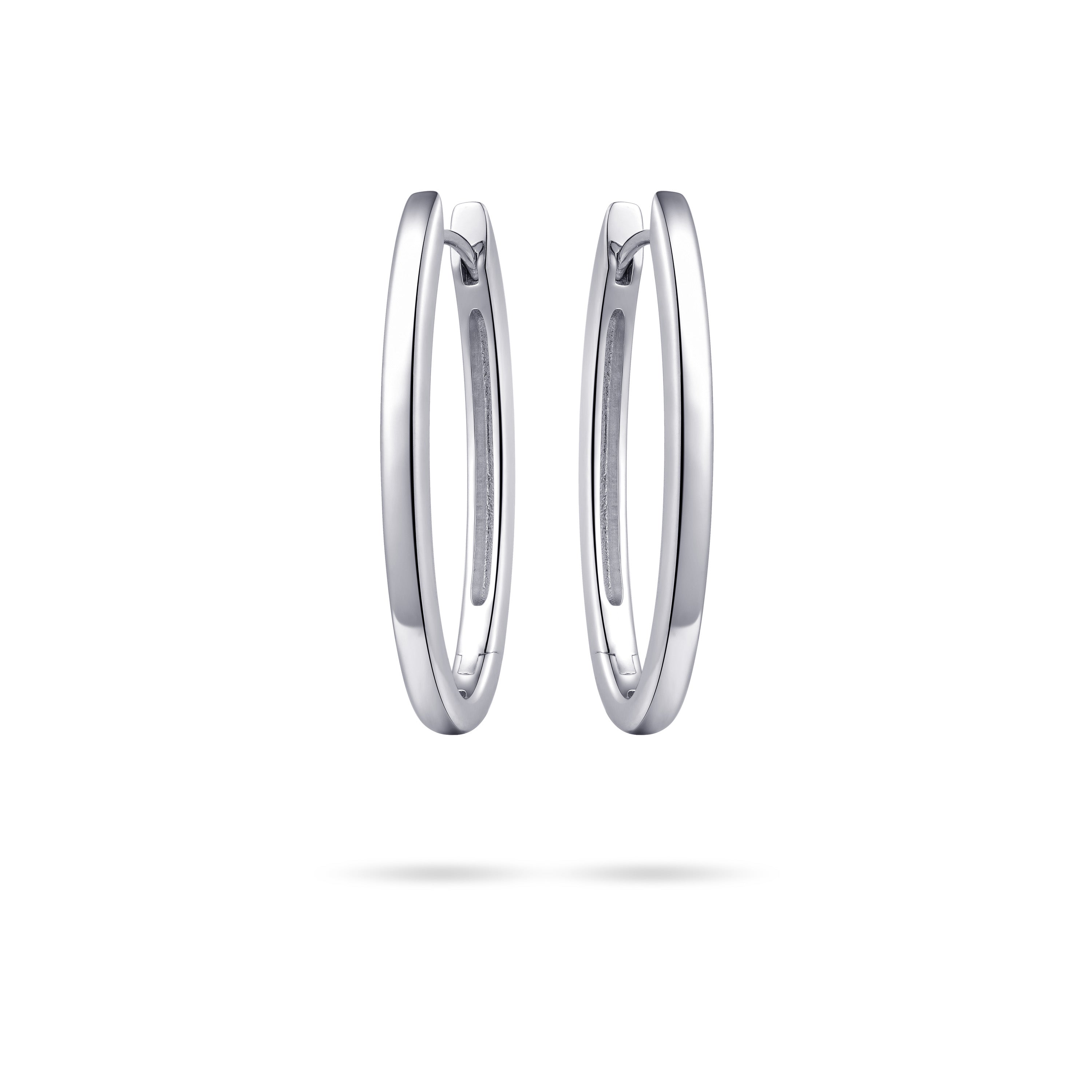 Oval Large Hoop Earrings