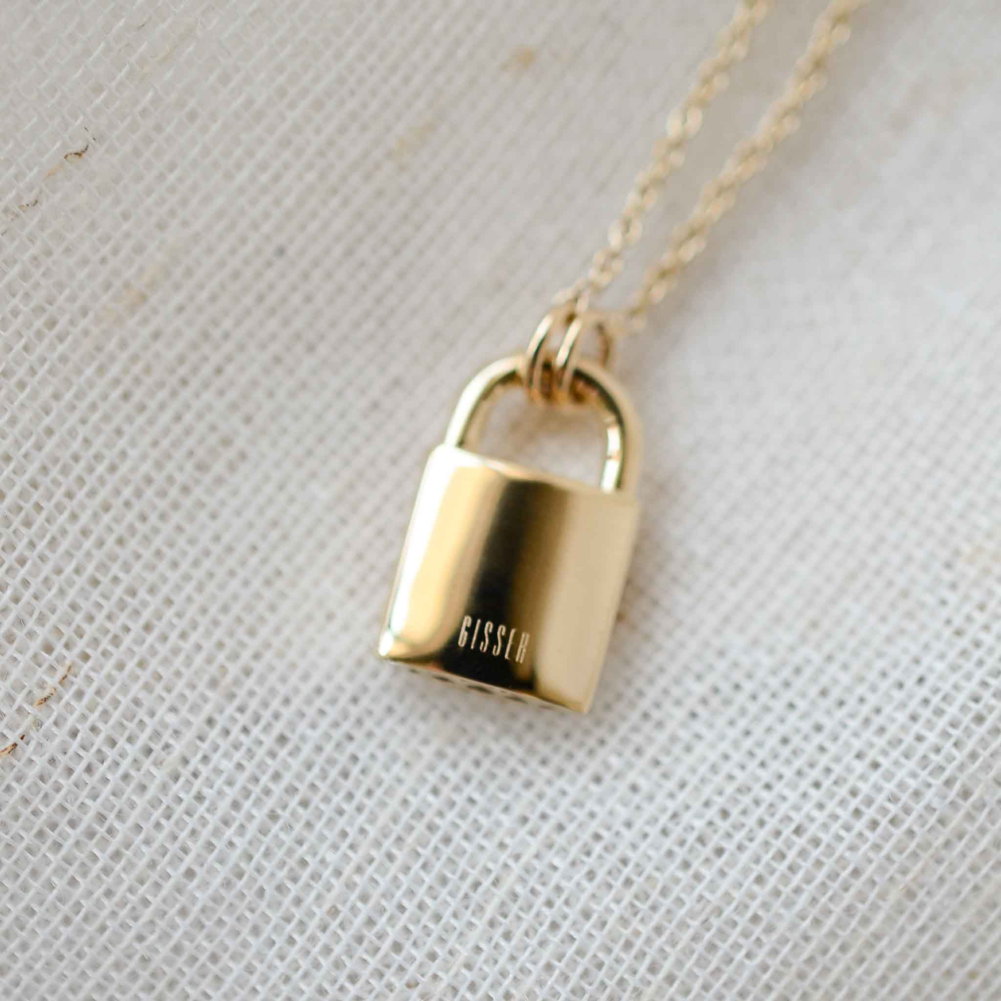 14k Gold Locked Love Necklace Gisser Jewels VGN027
