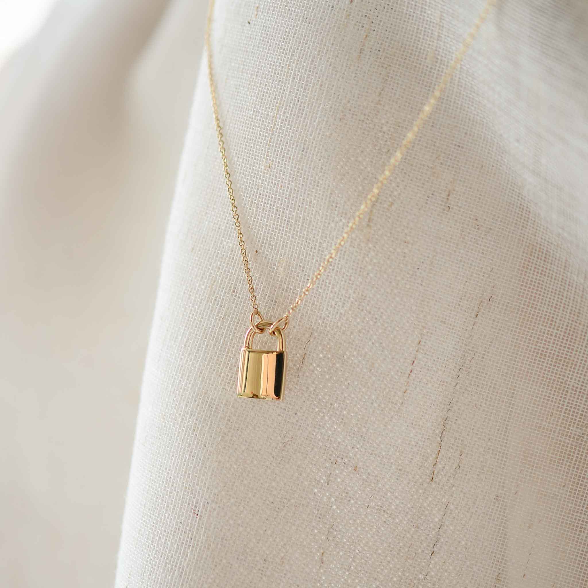 14k Gold Locked Love Necklace Gisser Jewels VGN027