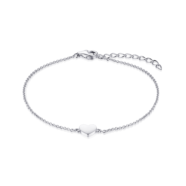 Minimal Heart Bracelet | Sterling Silver | Gisser Jewels