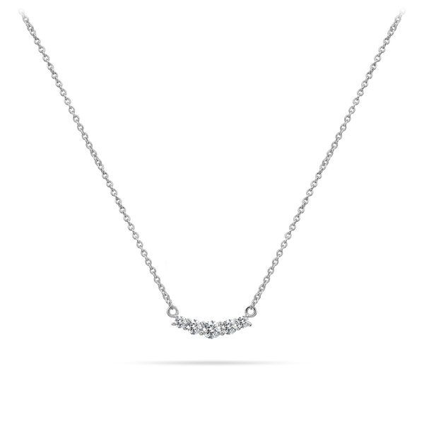 CURVE BAR NECKLACE　(ロジウムシルバー) N1087_Curved_Bar_Silver_Neckla