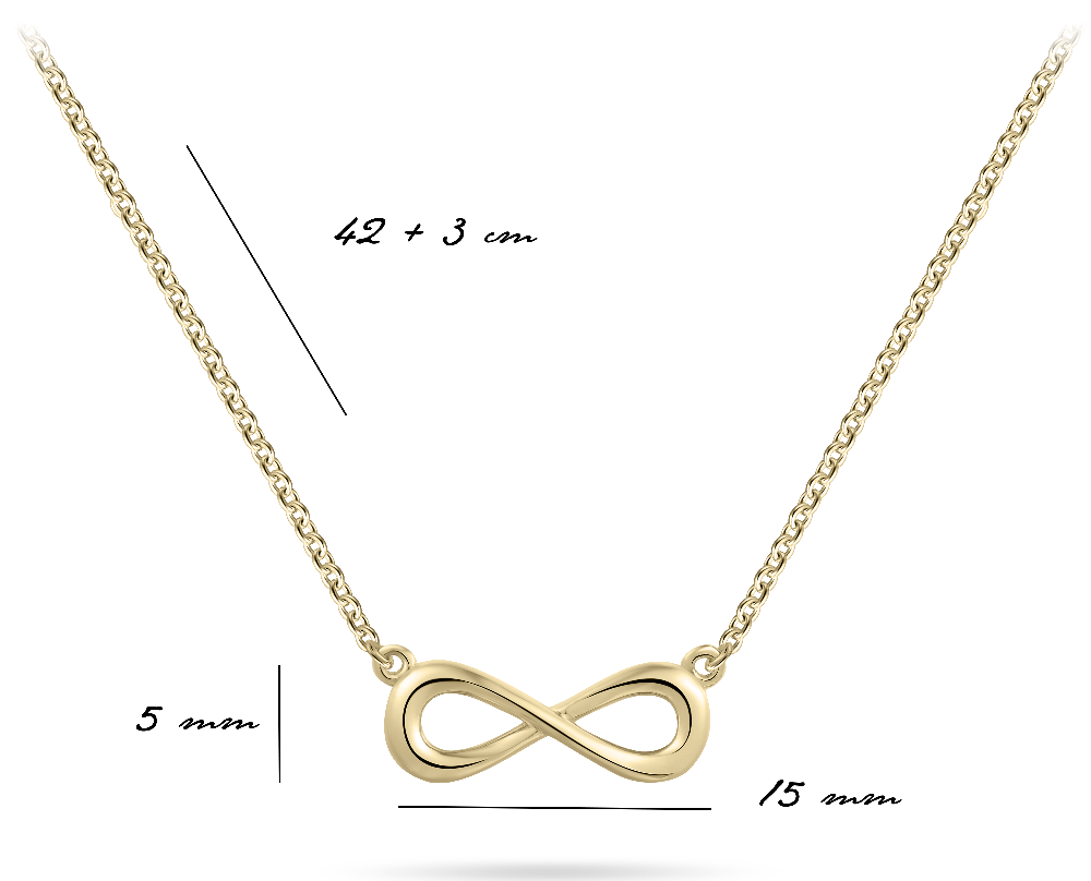 Infinity Necklace Silver Gold Plated Gisser Jewels-3