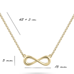 Infinity Necklace Silver Gold Plated Gisser Jewels-3