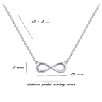 Infinity Necklace Silver Rhodium Plated Gisser Jewels