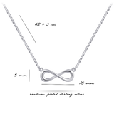 Infinity Necklace Silver Rhodium Plated Gisser Jewels