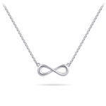 Infinity Necklace Silver Rhodium Plated Gisser Jewels