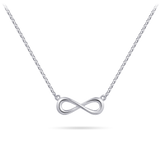 Infinity Necklace Silver Rhodium Plated Gisser Jewels