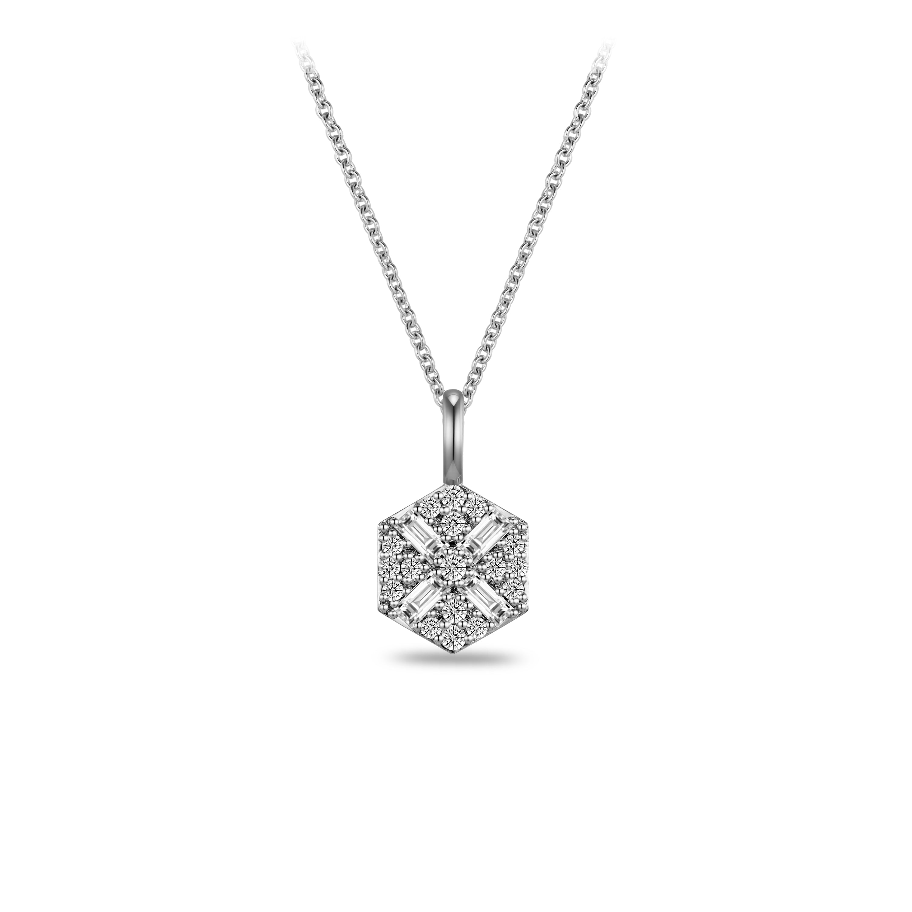 Hexagon Cross Necklace
