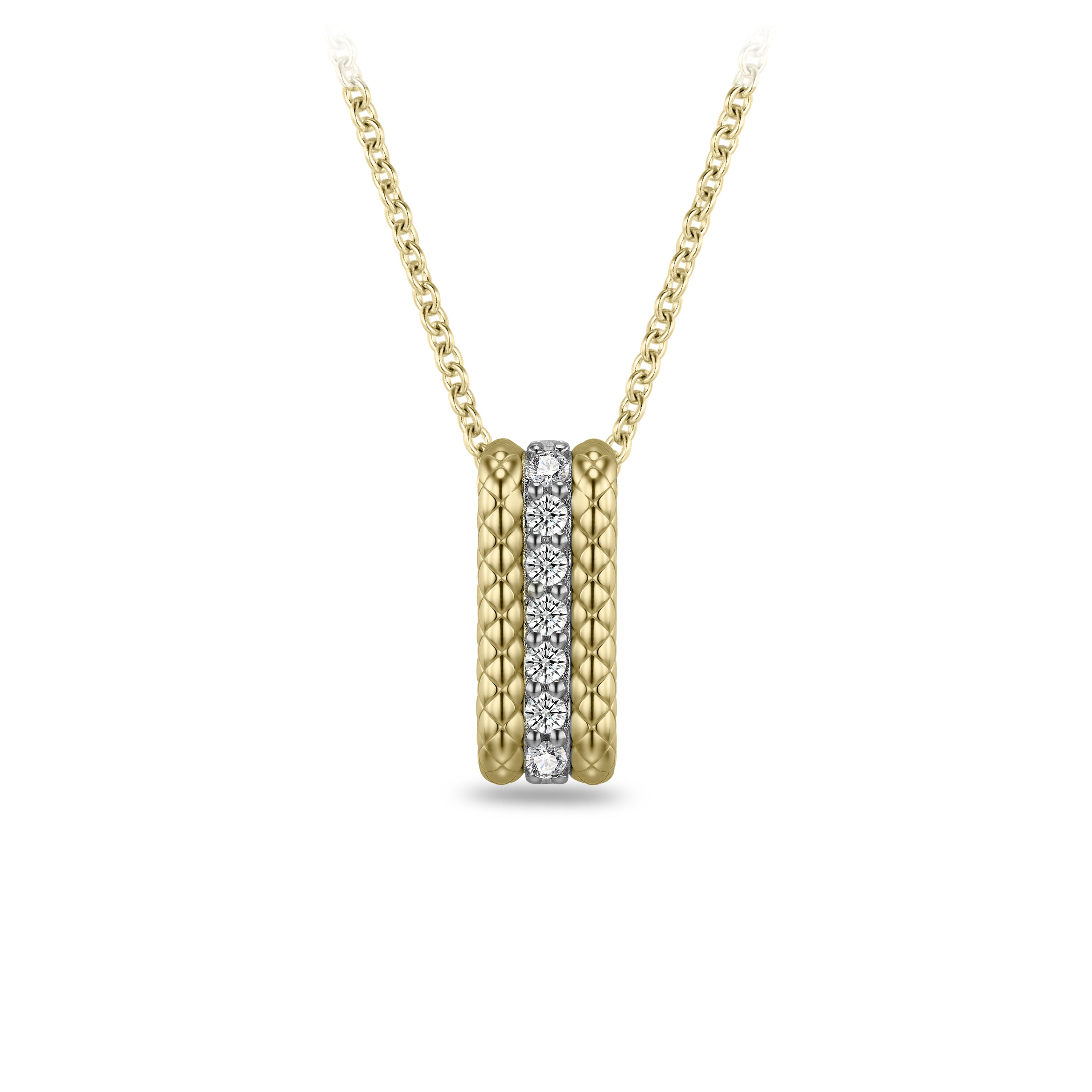 Gold Plated Sparkling Line Necklace