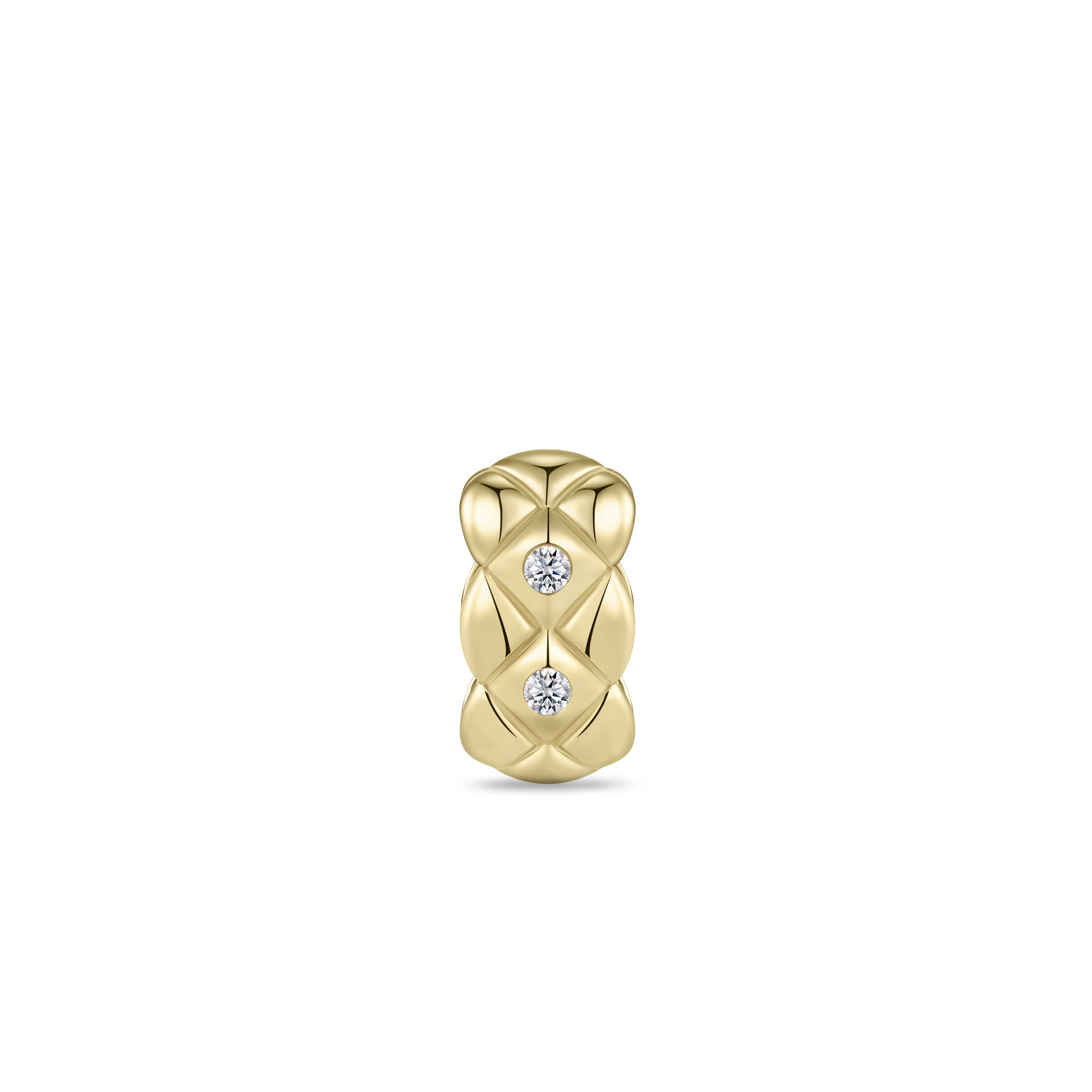 Gold Plated Quilted Pendant