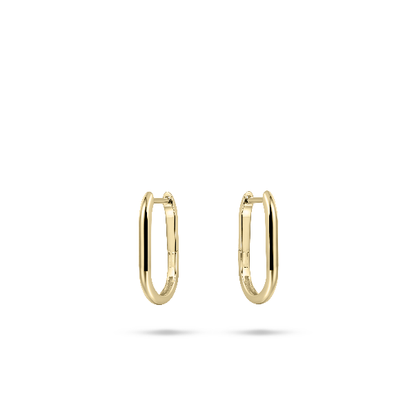 Paperclip Hoops | 14k Gold Gisser Jewels