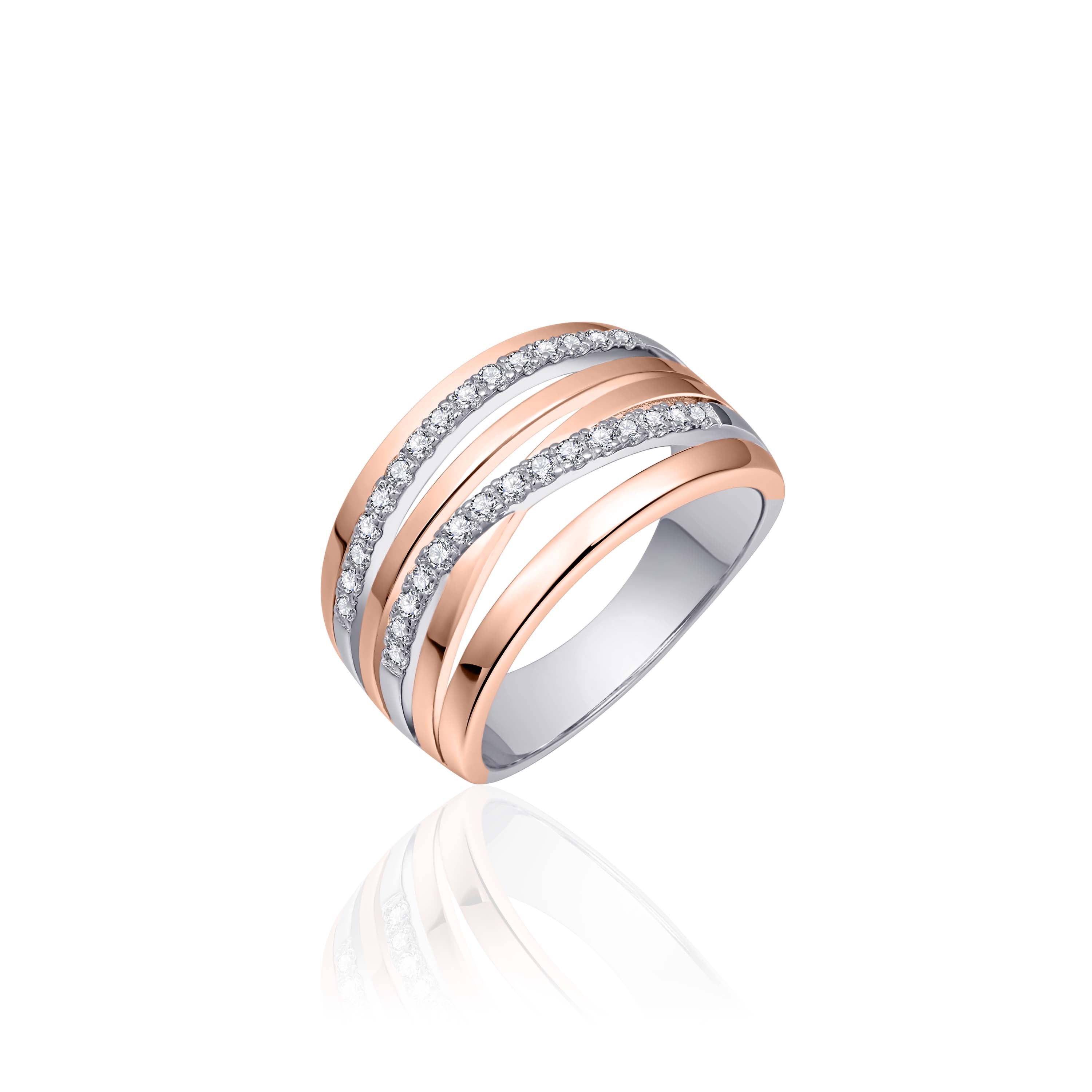 Rose Gold Plated Cocktail Ring Gisser Jewels-1