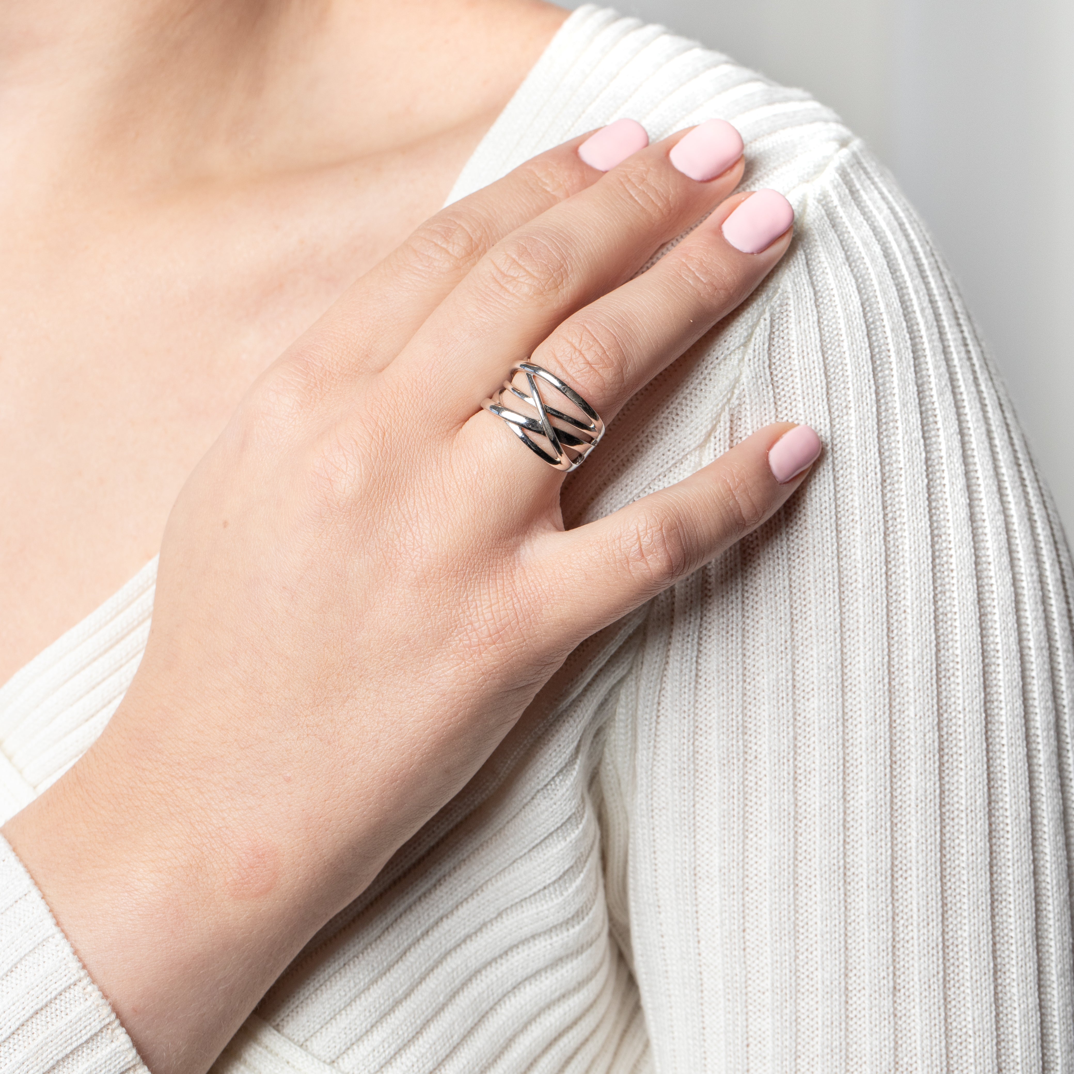Triple Crossover Statement Ring Gisser Jewels-2