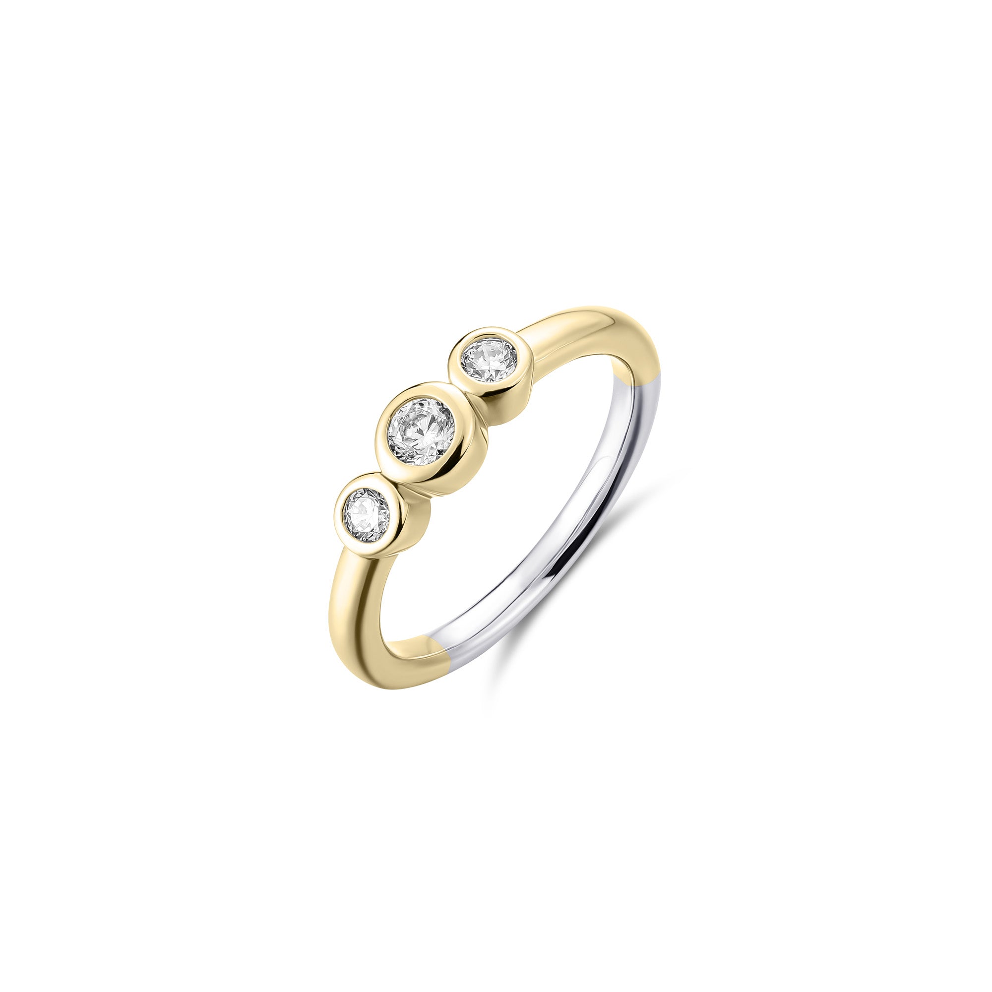 Gold Plated Triple Bezel Ring