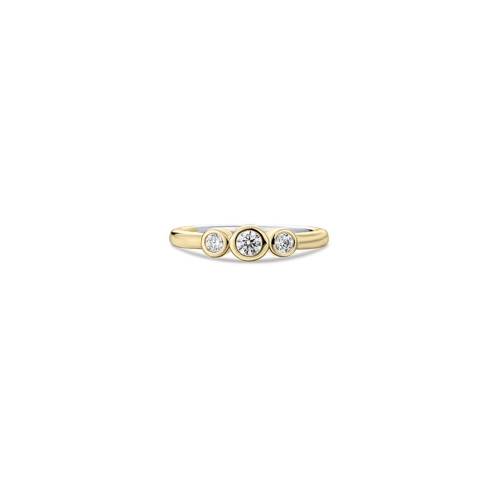 Gold Plated Triple Bezel Ring Gisser Jewels-2