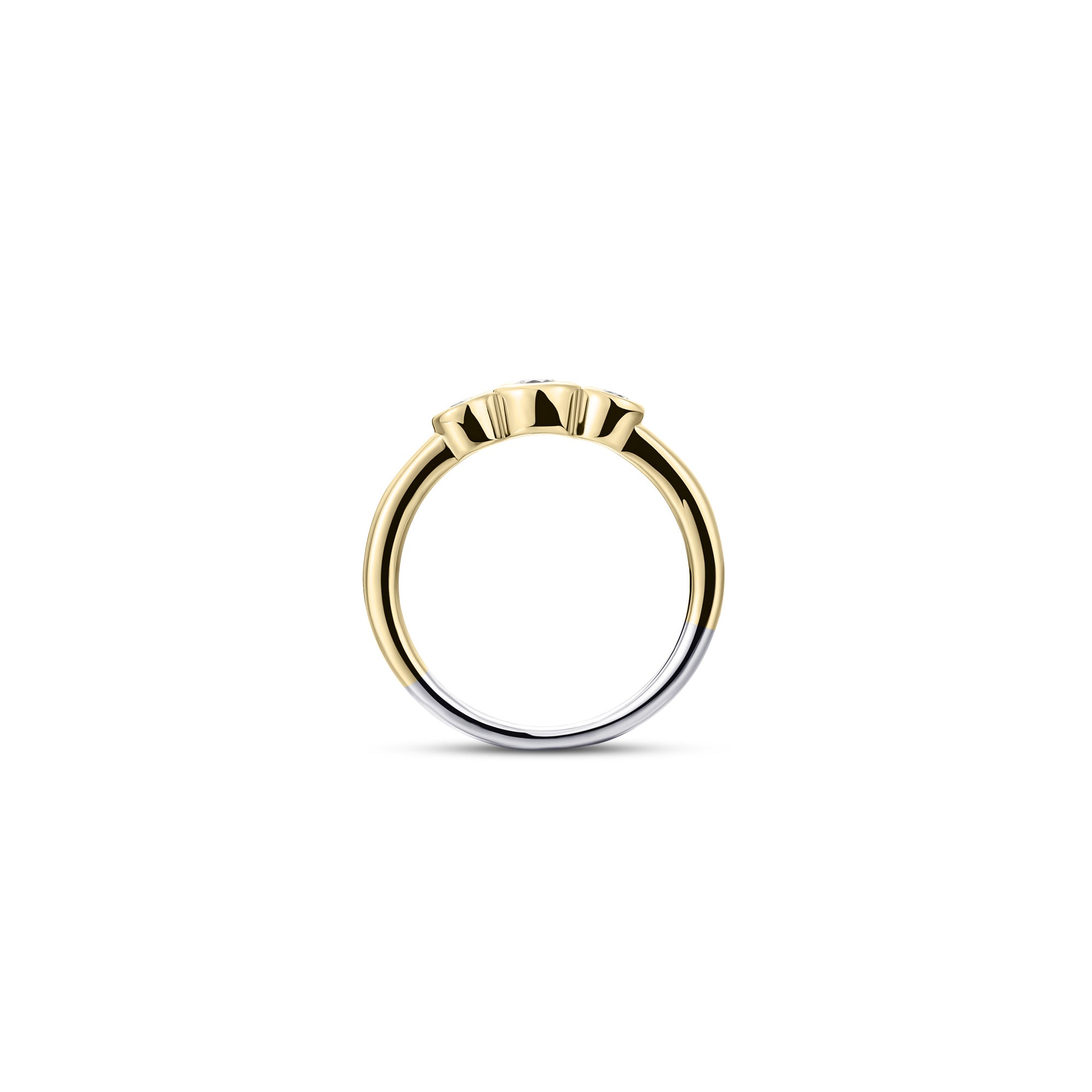 Gold Plated Triple Bezel Ring Gisser Jewels-4