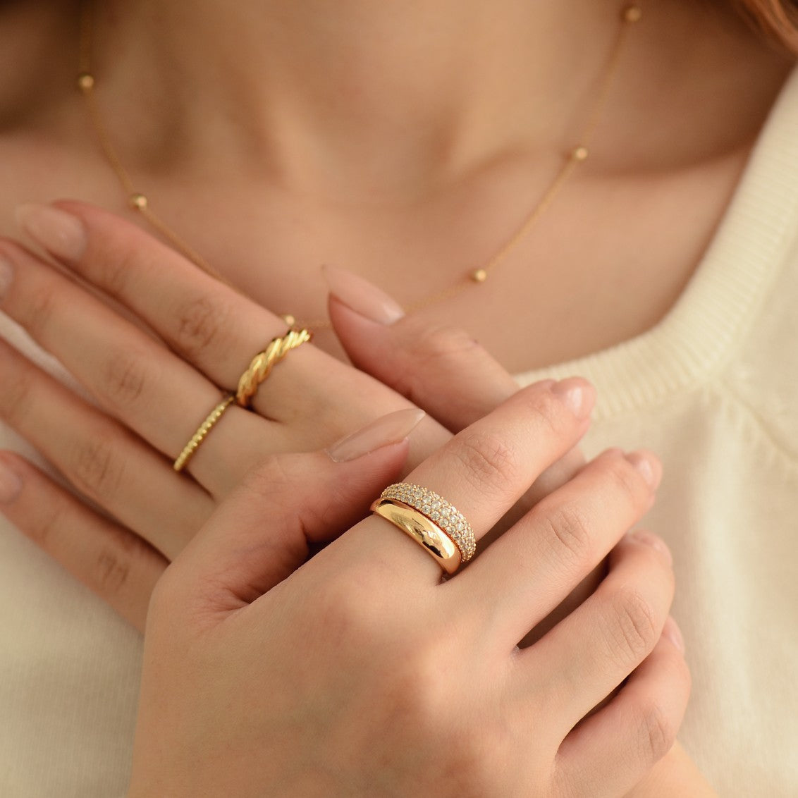 Rope Dome Ring 14k Gold Gisser Jewels