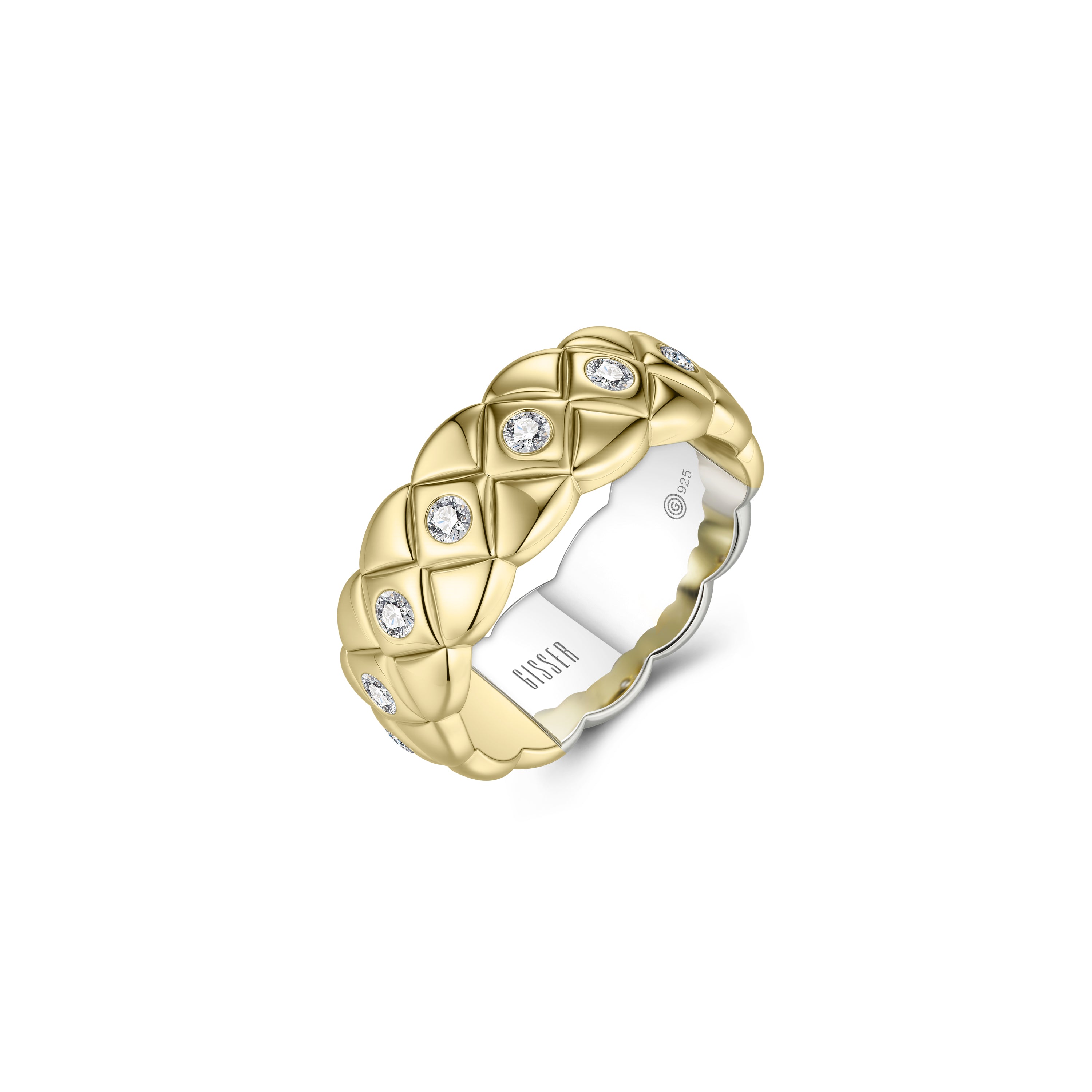 Gold Plated Quilted Ring