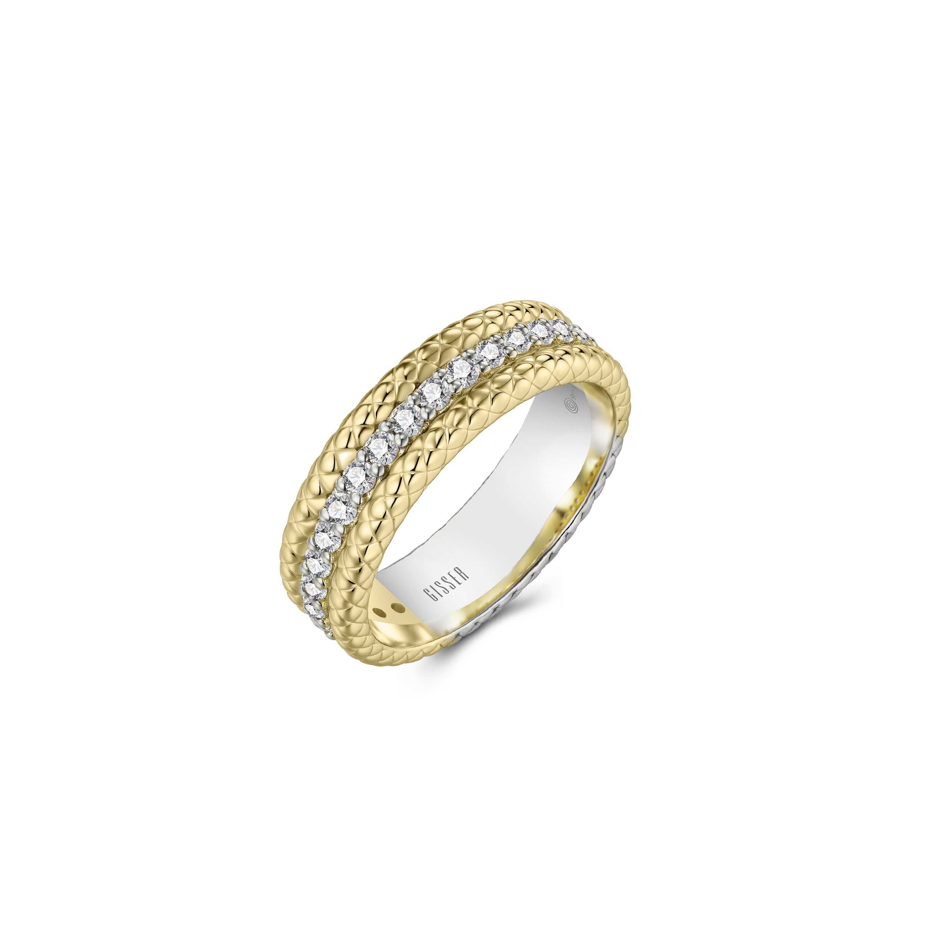 Gold Plated Sparkling Line Ring