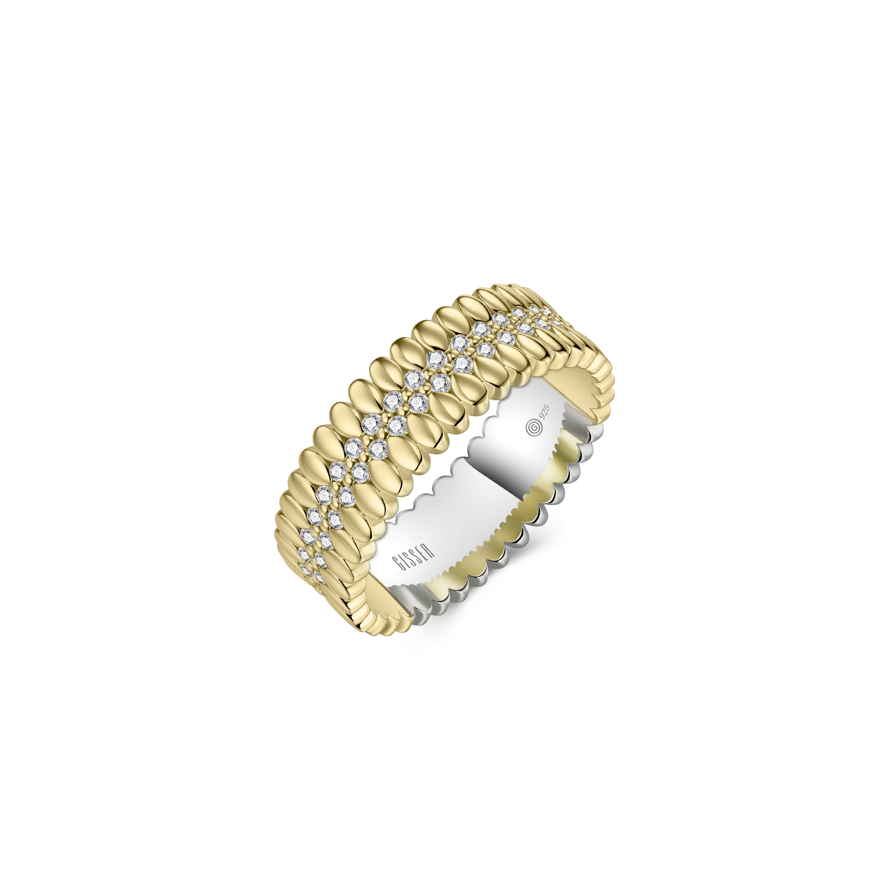 Gold Plated Droplet Ring