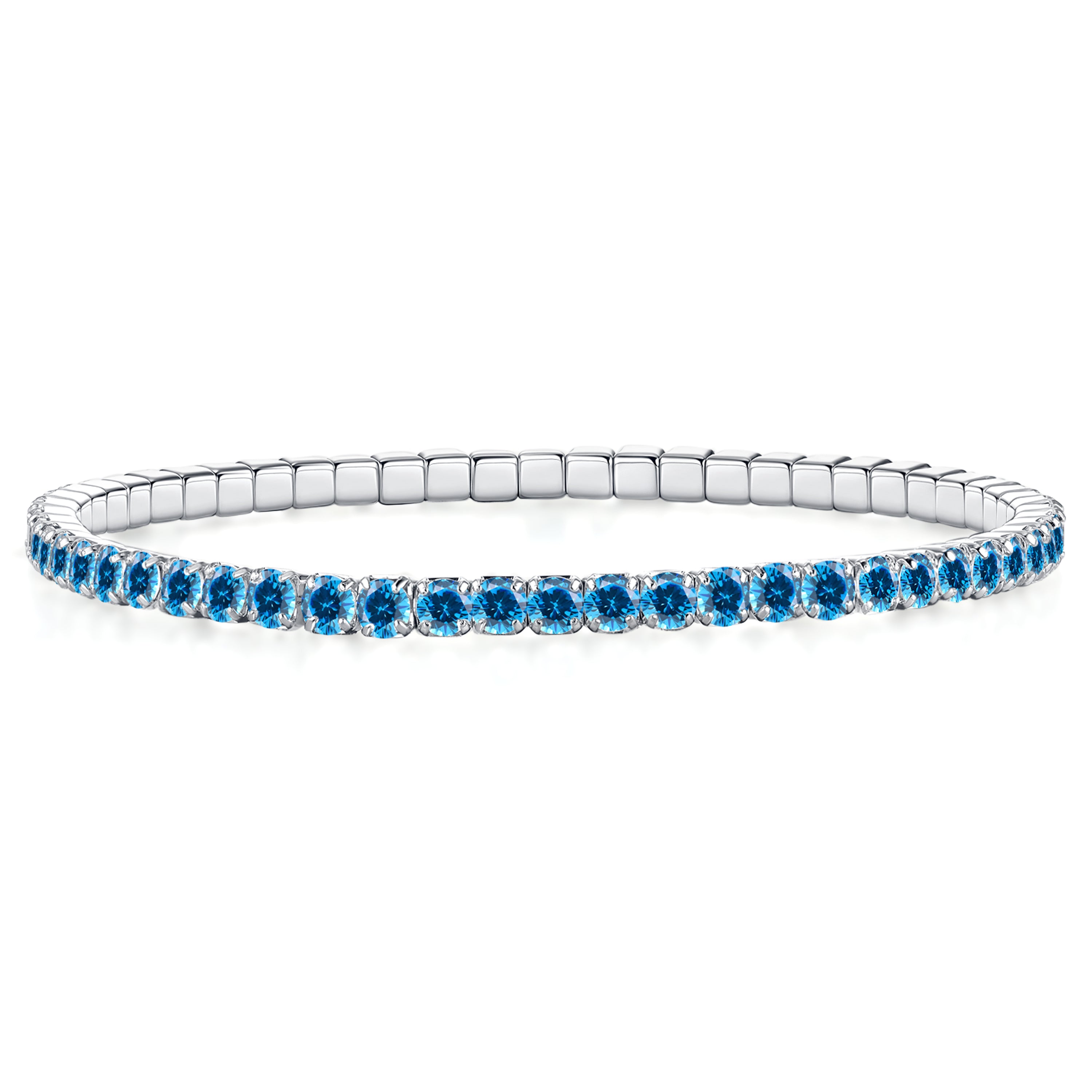 Colorful Tennis Bracelet Light Blue