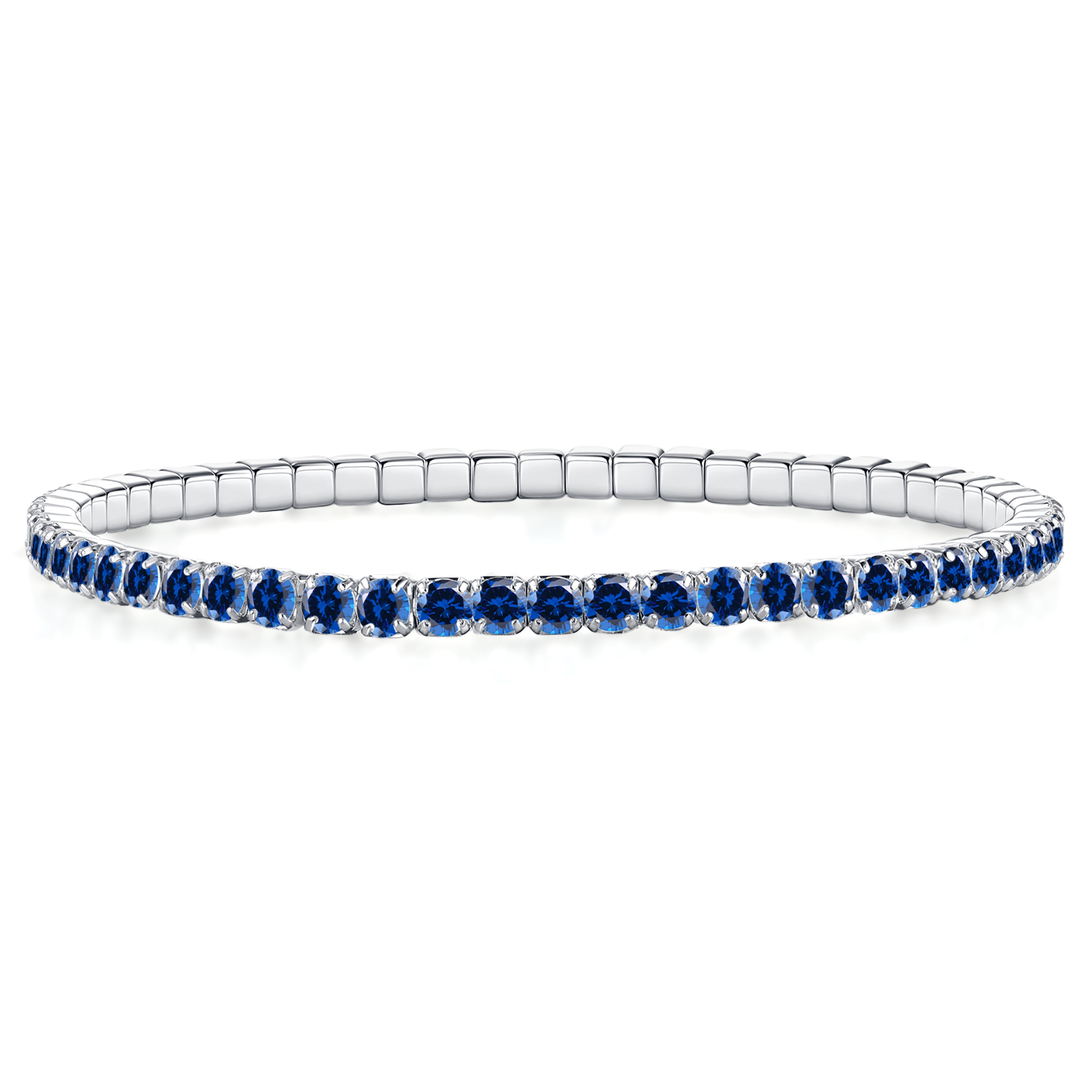 Colorful Tennis Bracelet Dark Blue