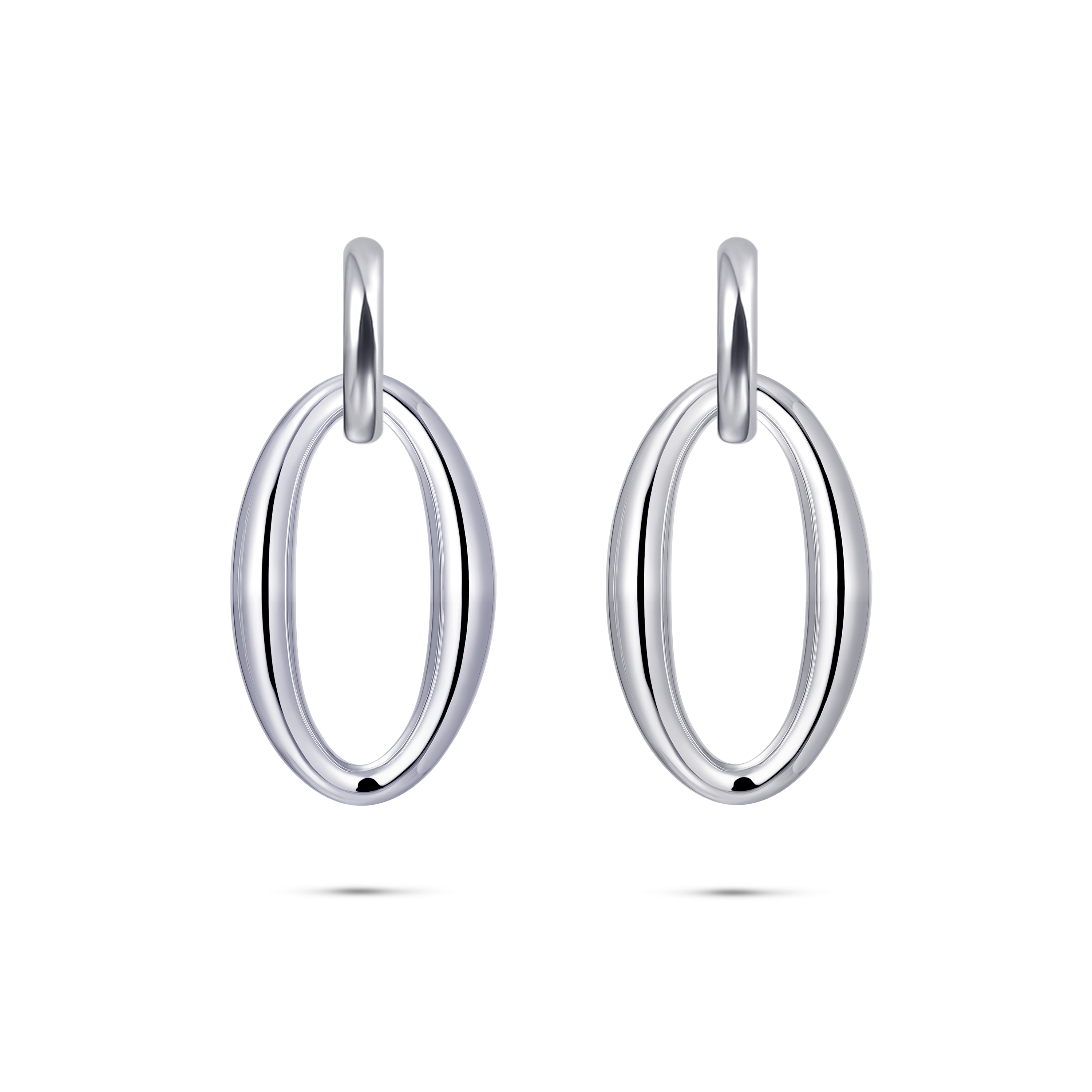 Shimmering Oval Ear Charms | Silver Gisser Jewels