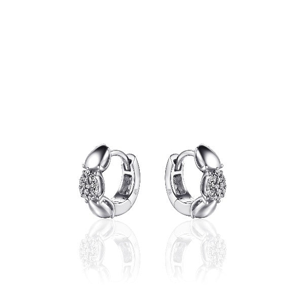 Silver Drop Design Hoops Gisser Jewels