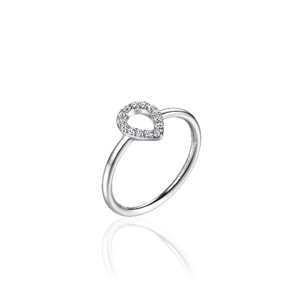 Silver Pave Drop Ring Gisser Jewels