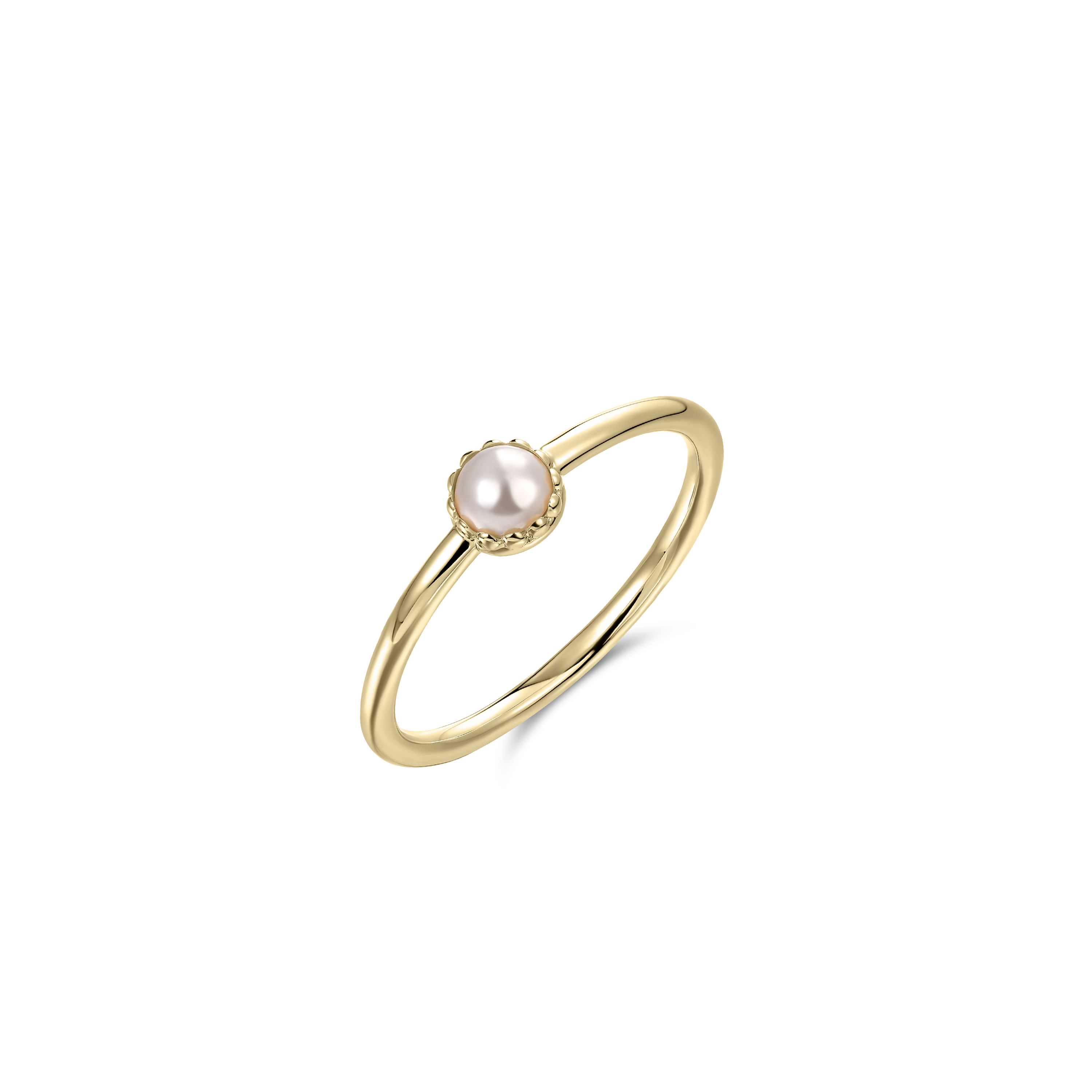 Vintage Feels Parelring 14k Goud